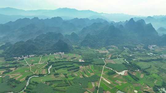 航拍南岭山脉大山高山山峰山脊岭南