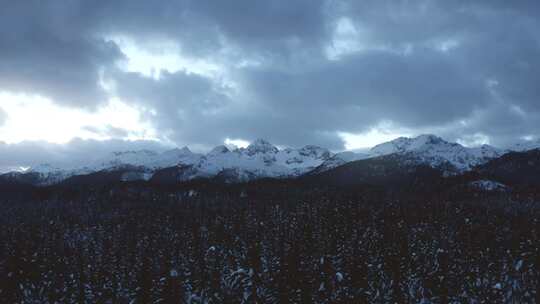 雪，山脉，奥地利，无人机