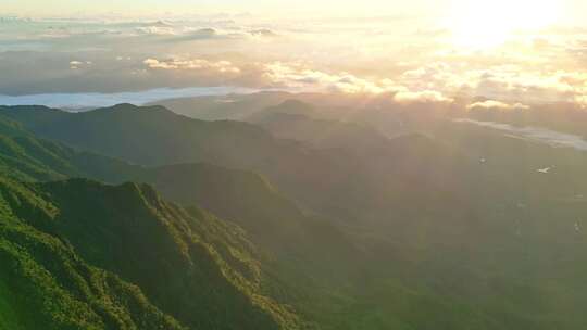 海南五指山热带雨林国家森林公园日出云海