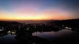 肇庆星湖夜景航拍高清在线视频素材下载