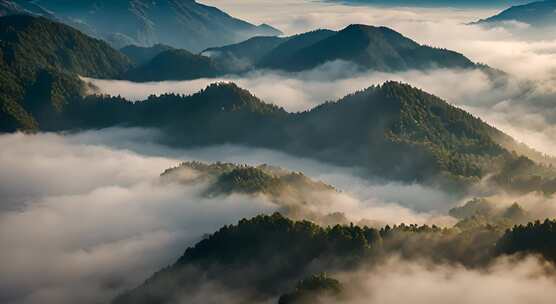 唯美风光日出日落云海风景唯美开场航拍中国