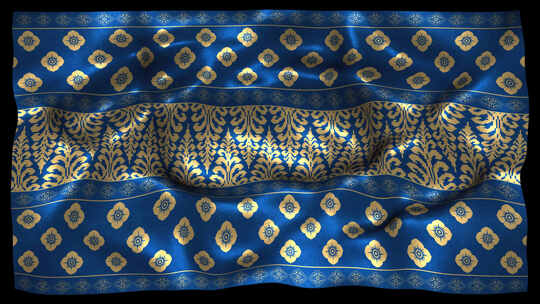 印度尼西亚民族丝绸图案布织物波浪歌曲Ri