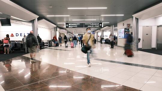 机场、出发、到达、机场值机、航班、人流视频素材模板下载