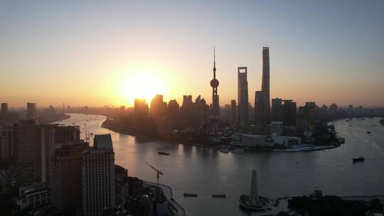 上海东方明珠早晨空镜
