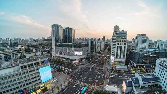 福州东街口街道车流延时