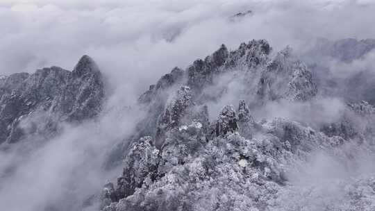 安徽黄山雪景