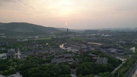 湖北襄阳中国唐城4A景区夜景灯光