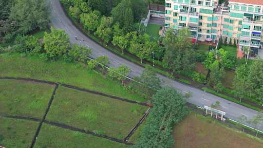 香港愉景湾公路车骑行锻炼航拍