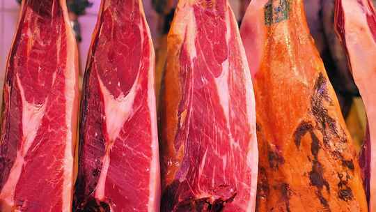 Jamon， Iberico，固化，干燥