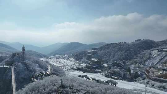 云上草原滑雪场雪景