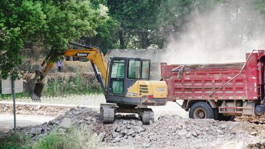 市政道路工程工地视频素材模板下载