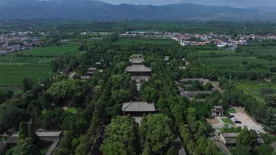 山西芮城永乐宫航拍