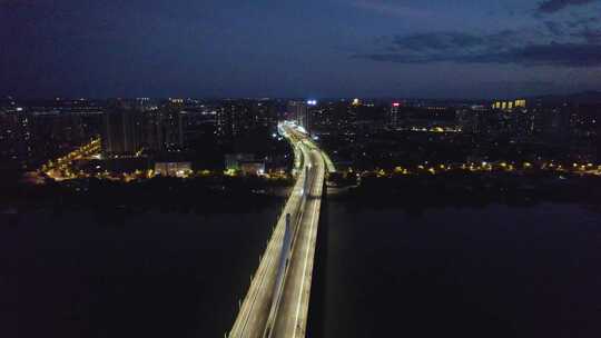 竖屏航拍衡阳东洲岛景区-东二环湘江大桥