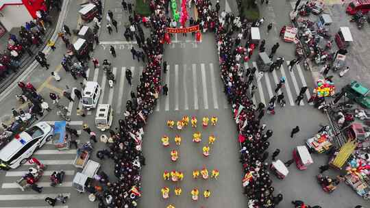 正月十五元宵节文艺表演航拍闹元宵航拍