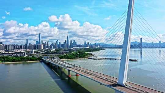 深圳湾跨海大桥航拍视频素材模板下载