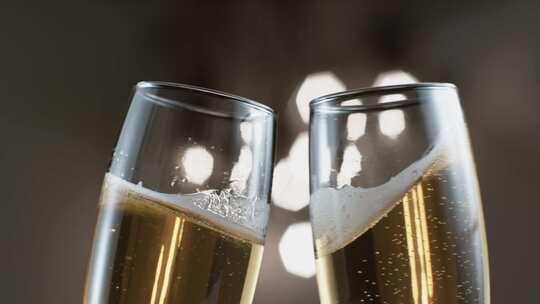 庆祝开香槟干杯视频素材模板下载