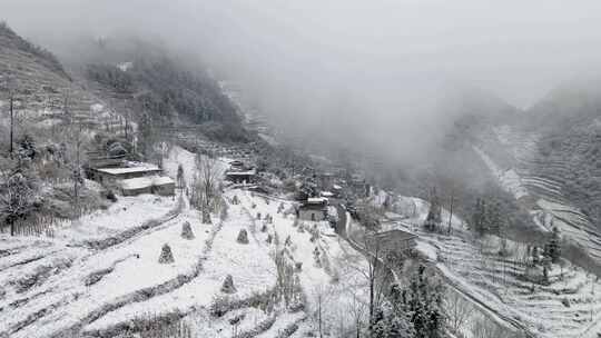 乌蒙山乡村美丽雪景