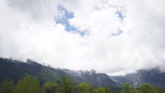 云南丽江蓝月谷 蓝月湖玉龙雪山延时