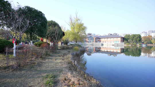 武汉东西湖常青花园中心公园风景