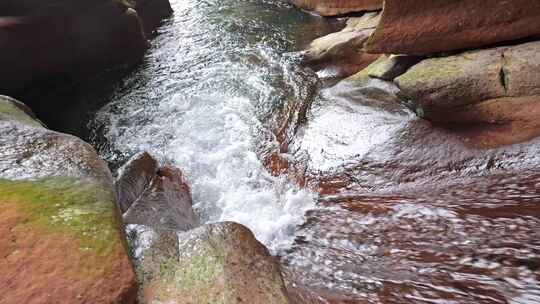 农村大山河流溪水水流小溪山涧