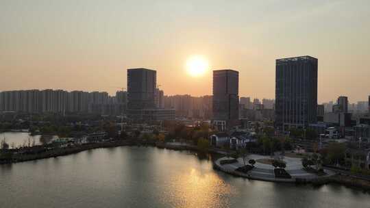 商丘日历落日余晖下景观