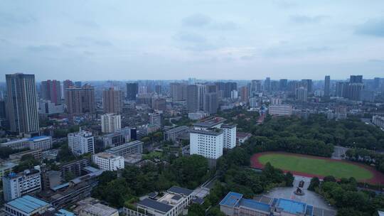 城市后飞变焦白楼