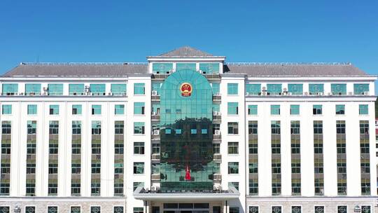 航拍江西省安福县政府大楼视频素材模板下载