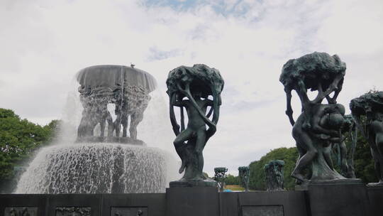 古斯塔夫维格兰公园里的雕塑视频素材模板下载