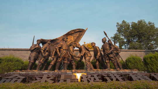 浙西南革命雕塑围绕大范围