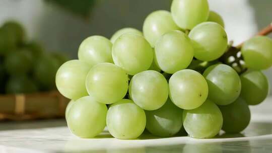 绿葡萄微距特写素材