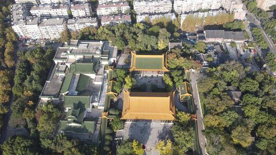 航拍南京朝天宫景区南京市博物馆