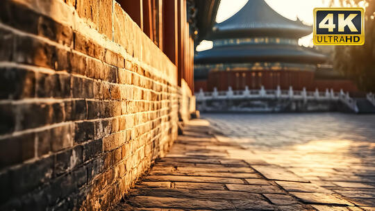 北京长城北京市人文文化黄昏落日唯美风景