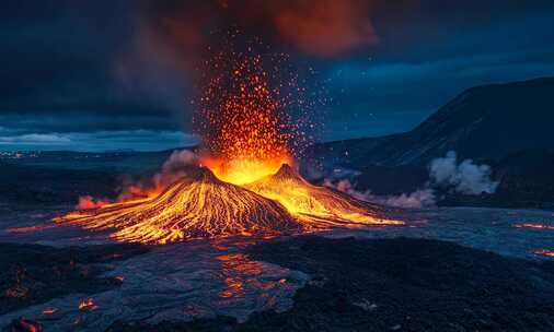 火山喷发 视频素材