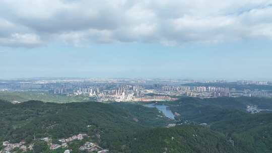 泉州清源山上看泉州市区风光山顶看城市风景