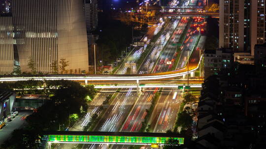 深圳城市夜晚交通延时视频素材模板下载