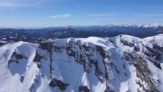 雪山冰雪山脉生态航拍