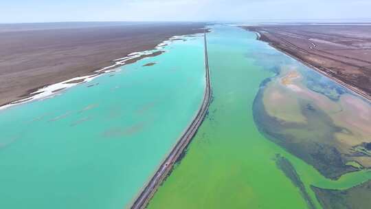 航拍青海盐湖