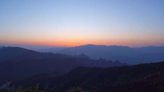 杭州临安大明山牵牛岗群山日落风景