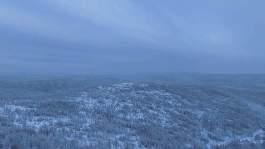 大兴安岭林海雪原云景视频素材模板下载