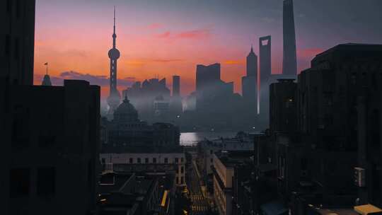 上海航拍空镜合集日出