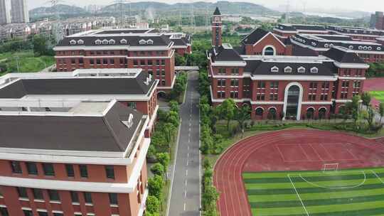 武汉中法新城外国语学校教学楼航拍
