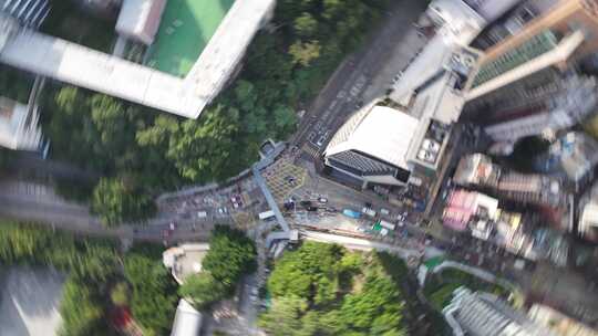 香港CBD建筑俯拍