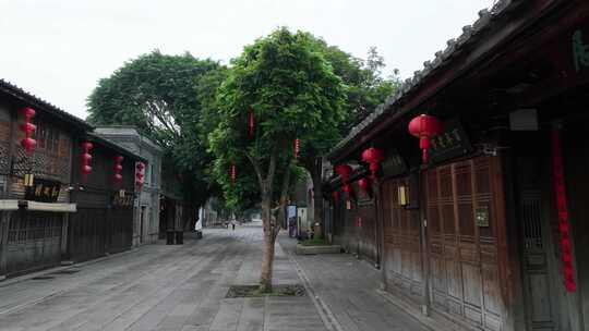 福建福州三坊七巷无人街景高低空空镜航拍