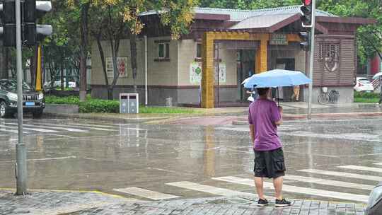 雨天城市素材