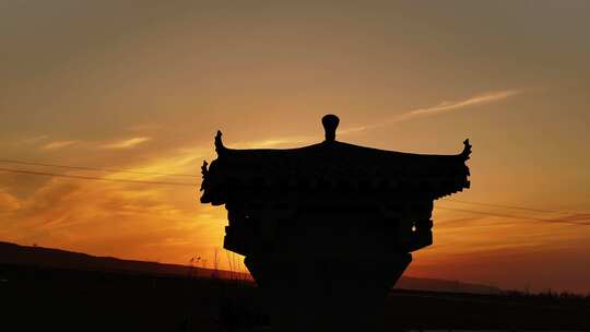 新疆 灵香山 寺庙 寺庙建筑 观音像  航拍