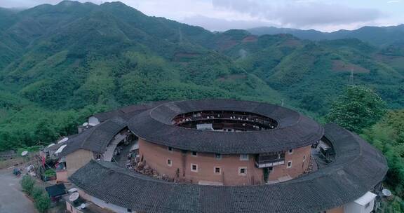 福建南靖土楼航拍