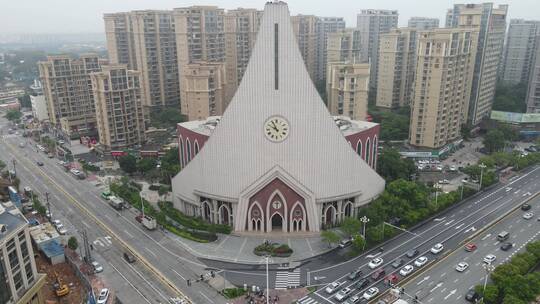 福建漳州北门礼堂航拍视频素材模板下载