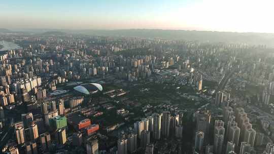 重庆九龙坡城市全景航拍