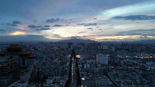 航拍玉林建设玉林城市风光