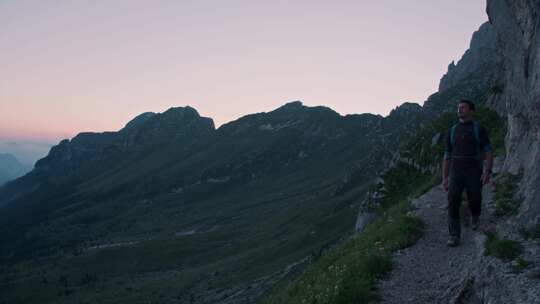 小径，背包，山区，丘陵